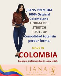 Jean Colombiano BBL Skinny con Bordado