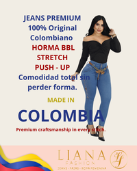 Jean Colombiano BBL Skinny con Bordado