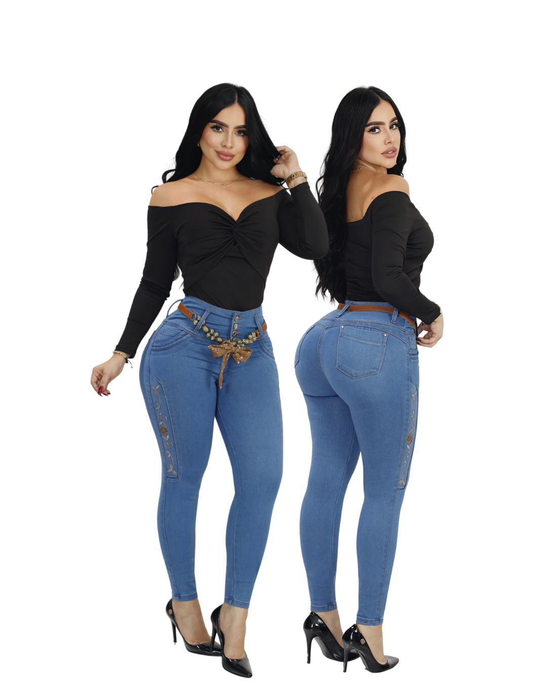Jean Colombiano BBL Skinny con Bordado