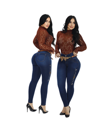 Jean Colombiano BBL Skinny con Bordado