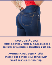 Jean Colombiano BBL Skinny con Bordado
