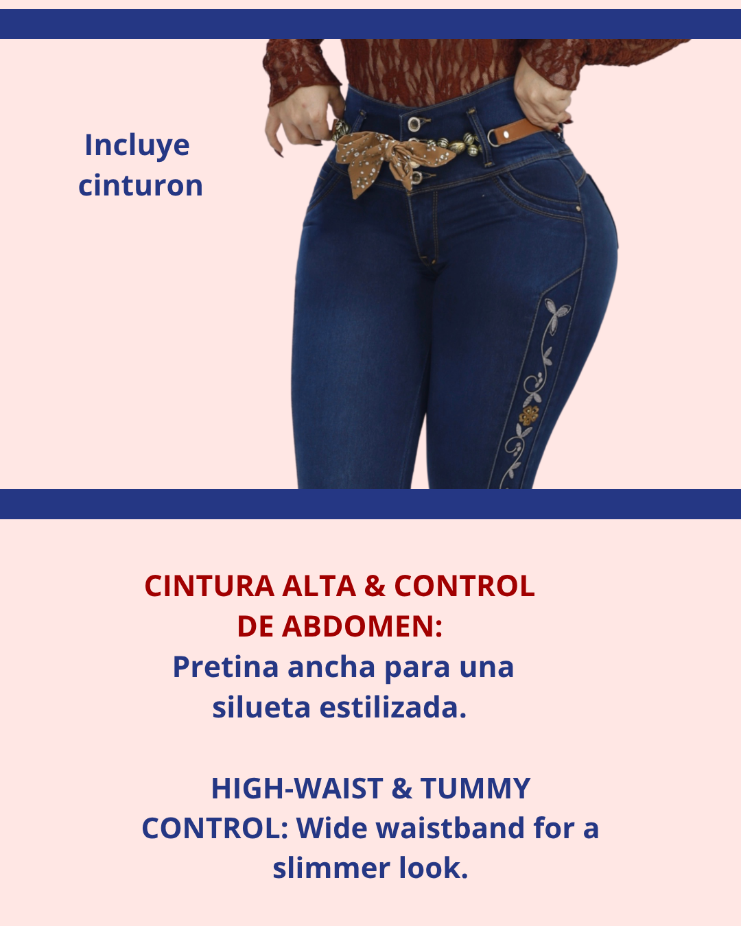 Jean Colombiano BBL Skinny con Bordado
