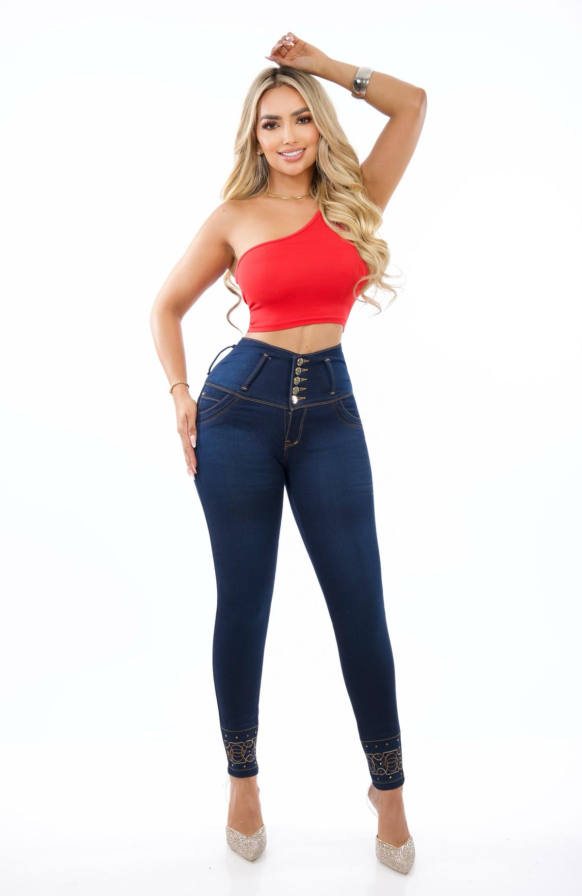 Jean Colombiano BBL Skinny con Bordado
